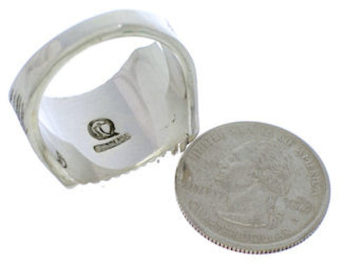 Turquoise And Sterling Silver Southwestern Ring Size 11-3/4 UX33186