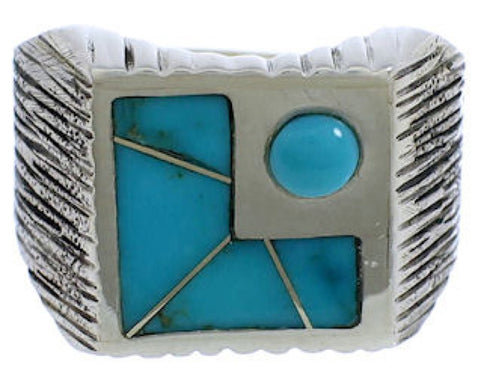 Authentic Sterling Silver Southwest Turquoise Ring Size 9-1/4 UX33191