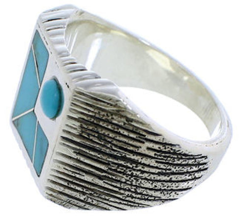 Authentic Sterling Silver Southwest Turquoise Ring Size 9-1/4 UX33191