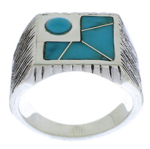 Authentic Sterling Silver Southwest Turquoise Ring Size 9-1/4 UX33191