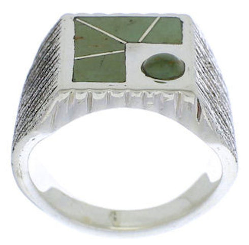 Turquoise And Sterling Silver Southwestern Ring Size 8-1/2 UX33199