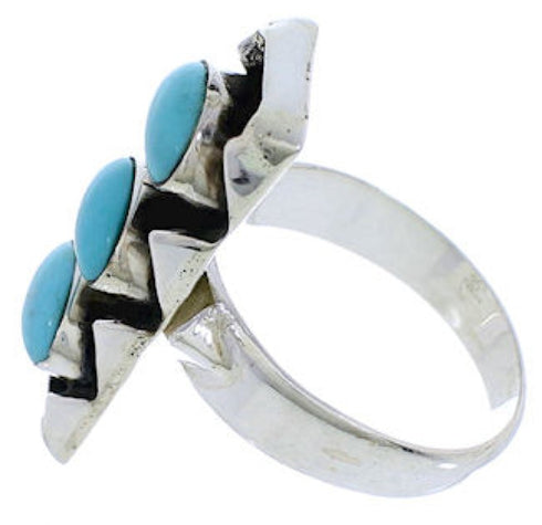Turquoise And Sterling Silver Southwest Ring Size 8-1/4 UX33245
