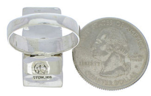 Turquoise And Sterling Silver Southwest Ring Size 8-1/4 UX33245