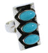 Southwestern Silver And Turquoise Ring Size 7-3/4 UX33249