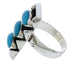 Genuine Sterling Silver Turquoise Ring Size 5-1/4 UX33252