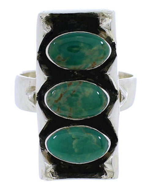 Authentic Sterling Silver Turquoise Ring Size 8-1/4 UX33272