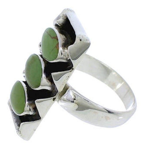 Sterling Silver And Turquoise Southwestern Ring Size 6-1/4 UX33281