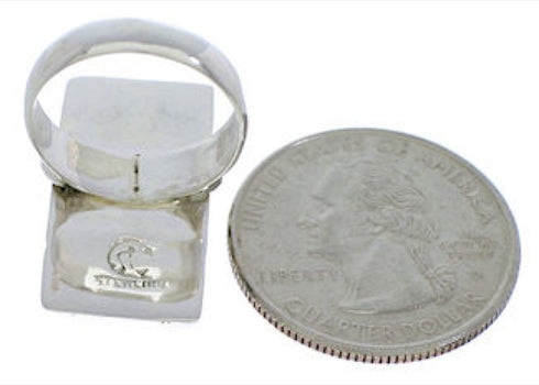 Southwest Sterling Silver And Turquoise Ring Size 6-3/4 UX33286