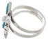 Southwest Turquoise Sterling Silver Flower Ring Size 8-1/4 FX22209