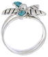Southwest Turquoise Sterling Silver Flower Ring Size 8-1/4 FX22209