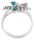 Turquoise Sterling Silver Flower Ring Size 8-1/4 FX22212