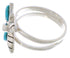 Southwest Flower Turquoise Silver Ring Size 6 FX22231