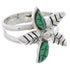 Southwestern Turquoise Sterling Silver Flower Ring Size 8-3/4 FX22279