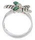 Southwestern Turquoise Sterling Silver Flower Ring Size 8-3/4 FX22279