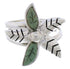 Turquoise Jewelry Sterling Silver Flower Ring Size 7 FX22287