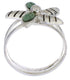Flower Sterling Silver Turquoise Jewelry Ring Size 8-1/2 FX22292