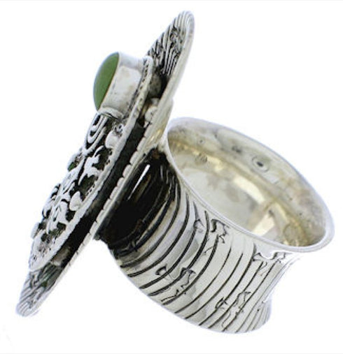 Bear Butterfly Sterling Silver Turquoise Ring Size 7-1/2 PX41290