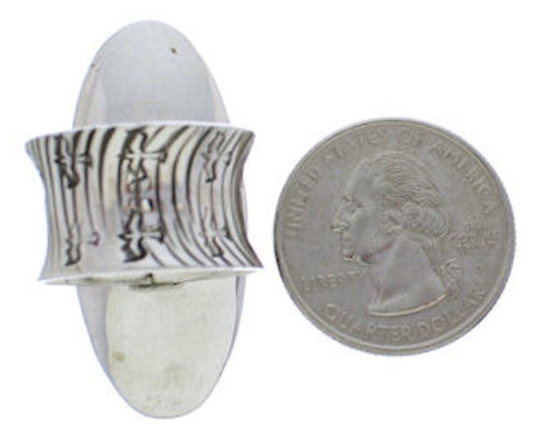 Turquoise Butterfly And Bear Silver Ring Size 6-3/4 PX41301