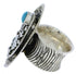 Turquoise Southwest Silver Bear Butterfly Ring Size 6-1/2 PX41318