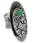 Turquoise Bear Butterfly Jewelry Silver Ring Size 6-1/2 PX41329