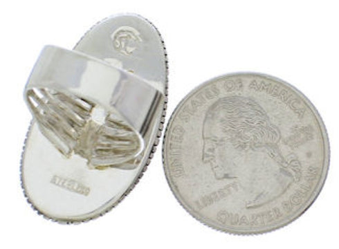 Turquoise Southwestern Jewelry Silver Ring Size 5-1/4 PX41390