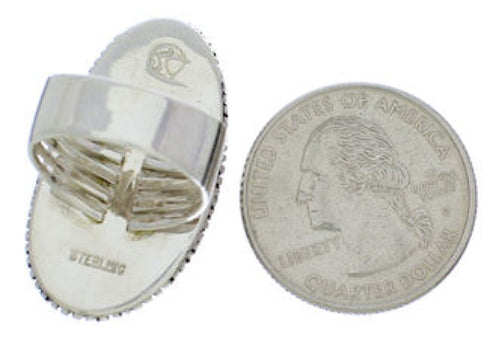 Turquoise Jewelry Southwest Silver Ring Size 5-1/4 PX41397