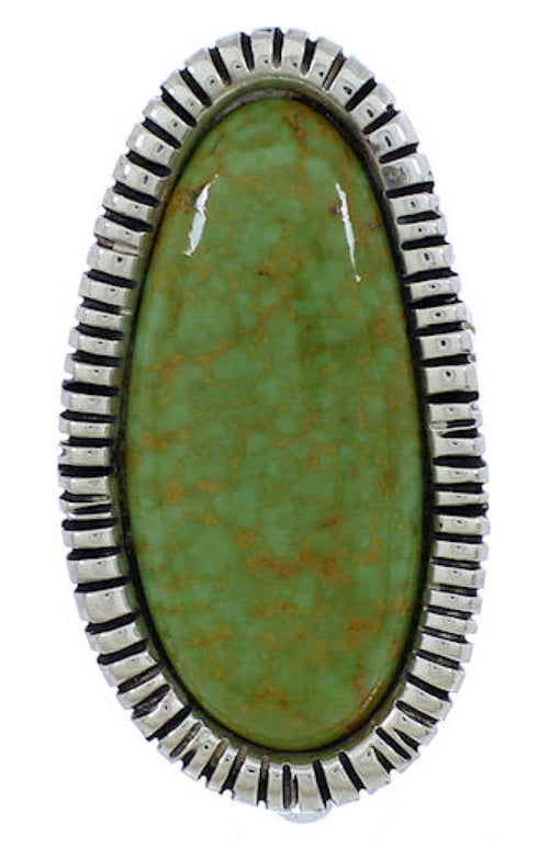 Southwestern Turquoise Genuine Sterling Silver Ring Size 7-3/4 PX41417