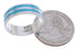 Silver And Turquoise Inlay Ring Band Size 6-3/4 UX35367