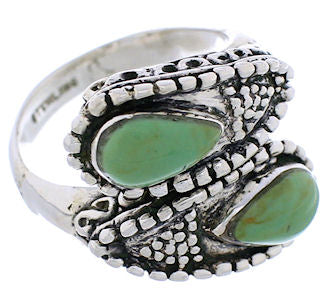 Turquoise And Sterling Silver Adjustable Ring Size 5,6,7 UX35731