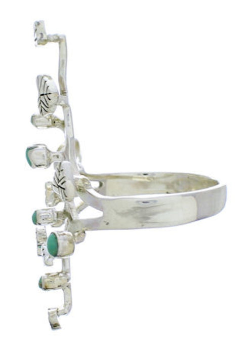 Southwest Jewelry Turquoise Sterling Silver Ring Size 6-1/4 EX22608