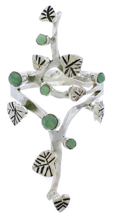 Turquoise Southwest Sterling Silver Jewelry Ring Size 5-1/2 EX22714