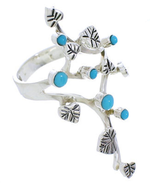 Genuine Sterling Silver Jewelry And Turquoise Ring Size 5 EX22716