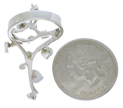 Sterling Silver Southwestern Jewelry Turquoise Ring Size 7-1/2 EX22723