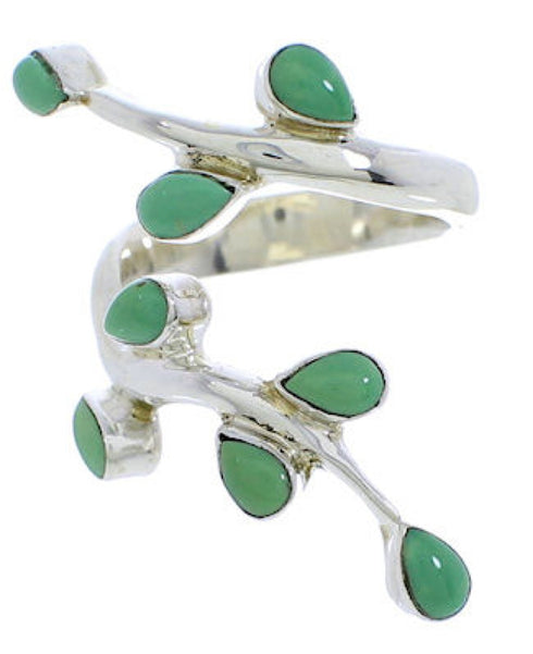 Sterling Silver Jewelry Southwestern Turquoise Ring Size 4-3/4 EX22819
