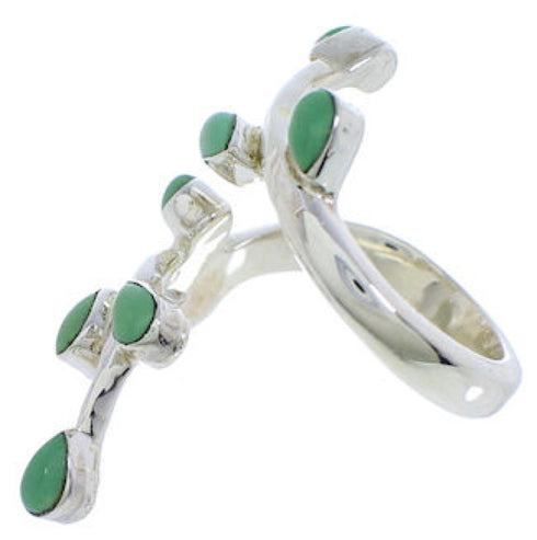 Sterling Silver Jewelry Southwestern Turquoise Ring Size 4-3/4 EX22819
