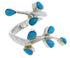 Silver Turquoise Southwestern Ring Size 5-1/2 QX87458