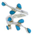 Genuine Sterling Silver Turquoise Southwestern Ring Size 4-3/4 EX22838