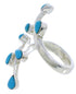 Authentic Sterling Silver Turquoise Southwestern Ring Size 6-3/4 QX87465
