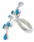 Genuine Sterling Silver Turquoise Southwestern Ring Size 4-3/4 EX22838