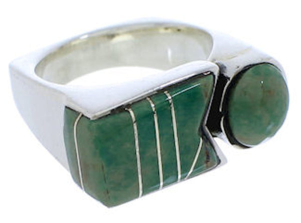 Southwest Sterling Silver Turquoise Ring Size 5 UX39656