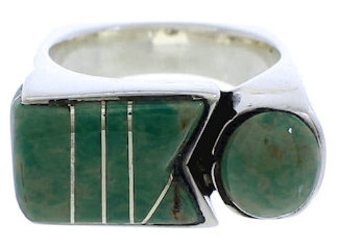 Southwest Sterling Silver Turquoise Ring Size 5 UX39656