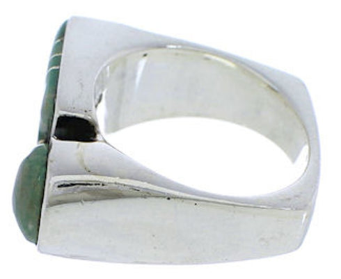 Southwest Sterling Silver Turquoise Ring Size 5 UX39656