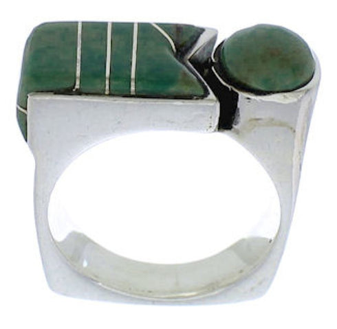 Southwest Sterling Silver Turquoise Ring Size 5 UX39656