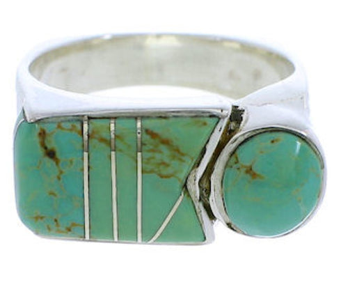 Silver And Turquoise Southwestern Jewelry Ring Size 5-1/2 UX39658