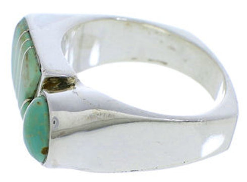 Silver And Turquoise Southwestern Jewelry Ring Size 5-1/2 UX39658