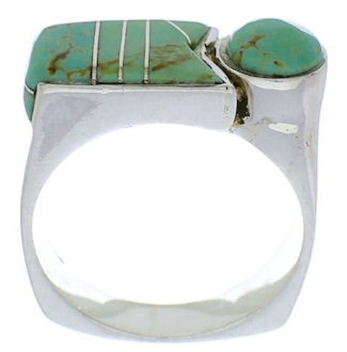 Silver And Turquoise Southwestern Jewelry Ring Size 5-1/2 UX39658