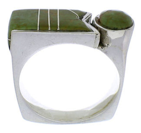 Southwest Sterling Silver Turquoise Jewelry Ring Size 8-3/4 UX39663