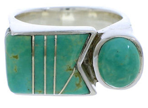 Turquoise And Sterling Silver Southwest Jewelry Ring Size 5 UX39666