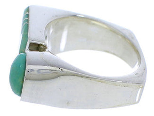 Turquoise And Sterling Silver Southwest Jewelry Ring Size 5 UX39666