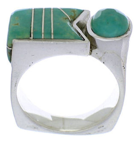 Turquoise And Sterling Silver Southwest Jewelry Ring Size 5 UX39666